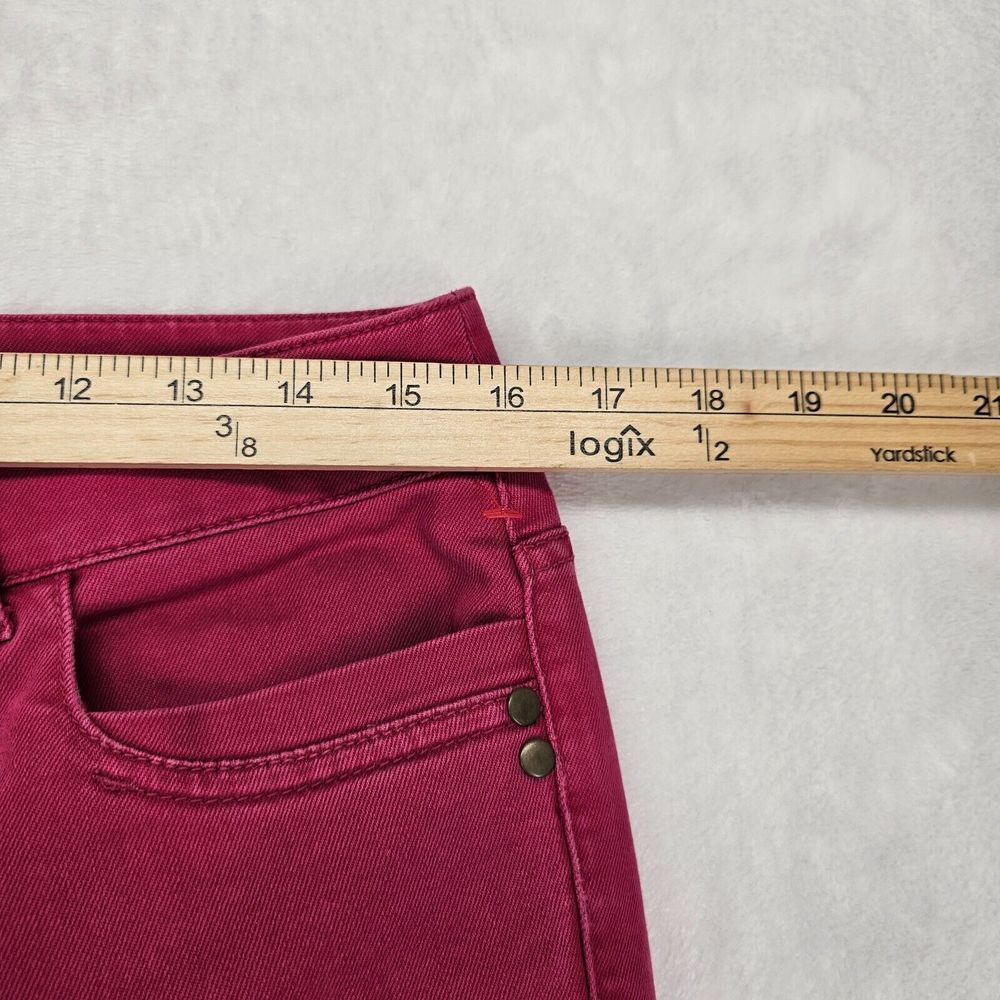 Chico's Platinum Denim Womens Size 1/US 8 Capri High Rise Pink Jeans Stretch EUC - Picture 7 of 11